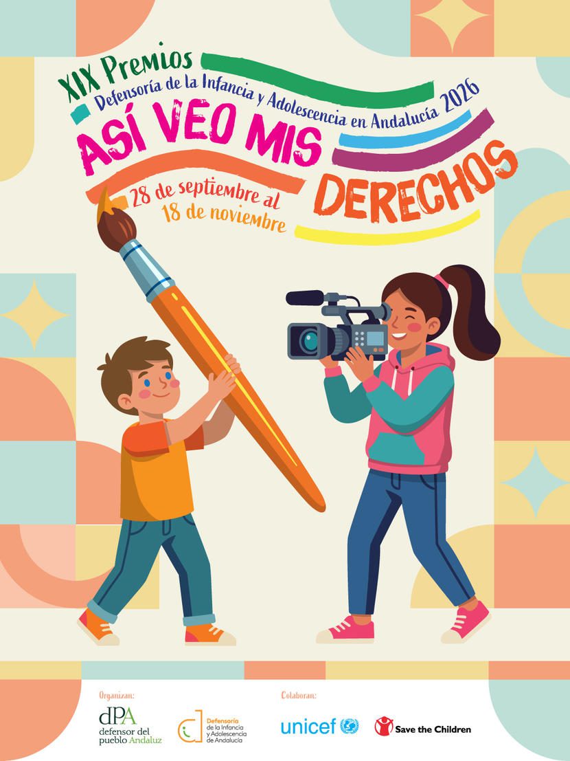 La Defensoría de la Infancia y Adolescencia convoca el XIX Premio Así veo mis derechos para los centros educativos de Andalucía