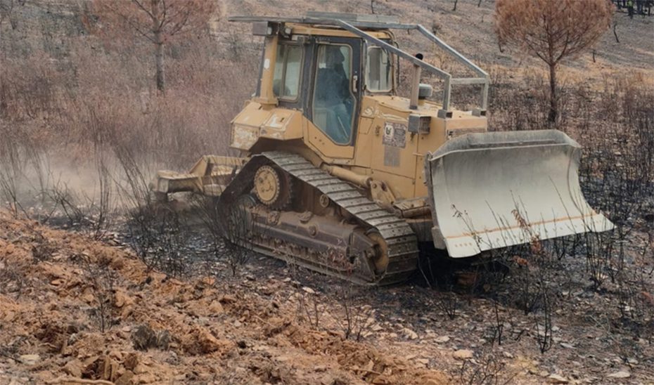 Arrancan las obras de emergencia por el incendio de Niebla en el monte público ‘Pata del Caballo’