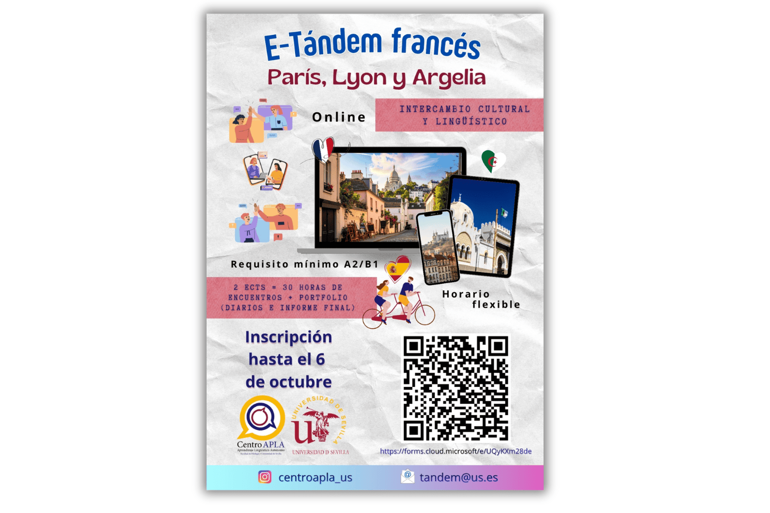 Practicar francés en línea junto a estudiantes francófonos con el programa E-Tándem