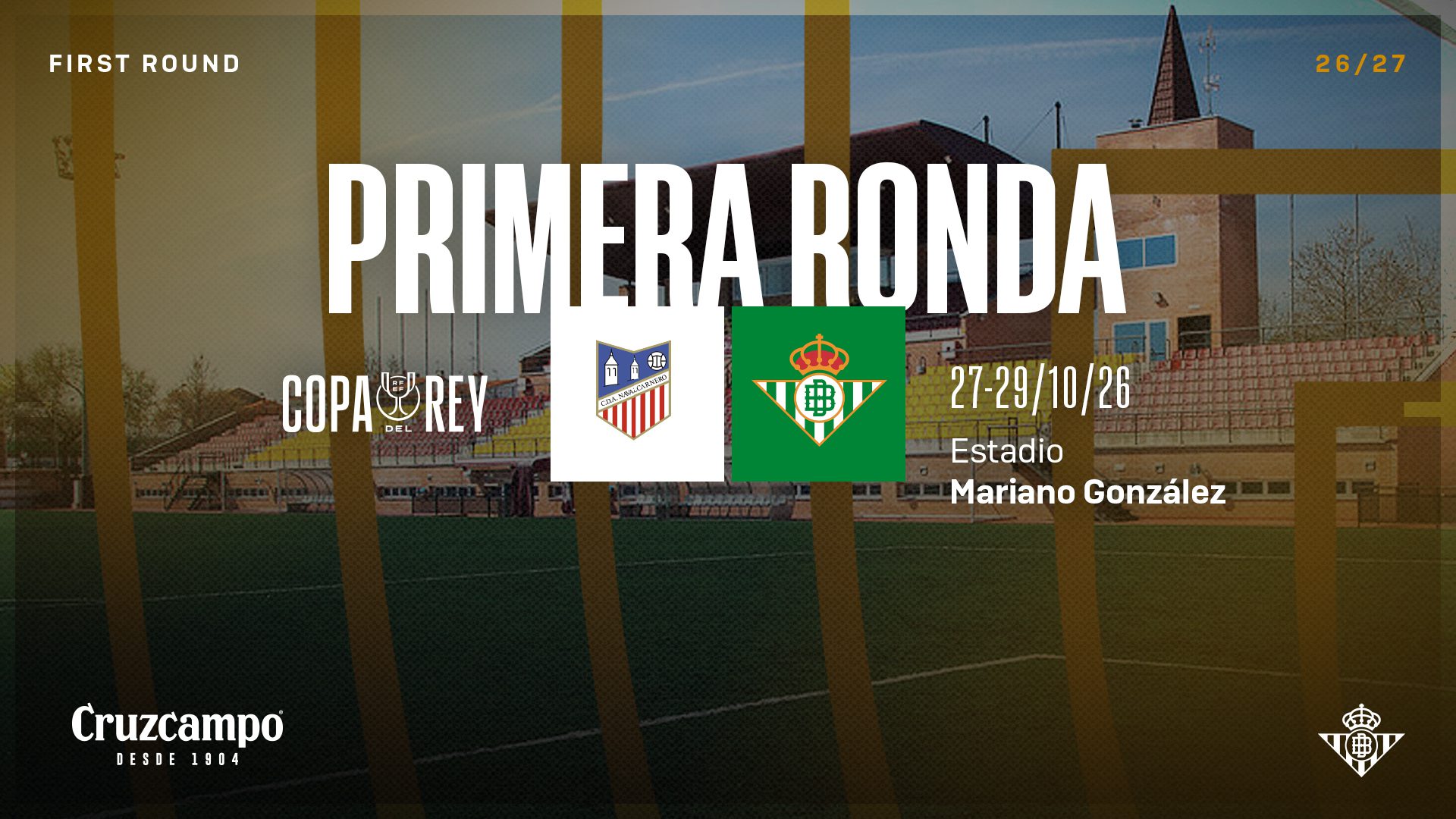 El Real Betis se medirá al CDA Navalcarnero en la primera ronda de Copa