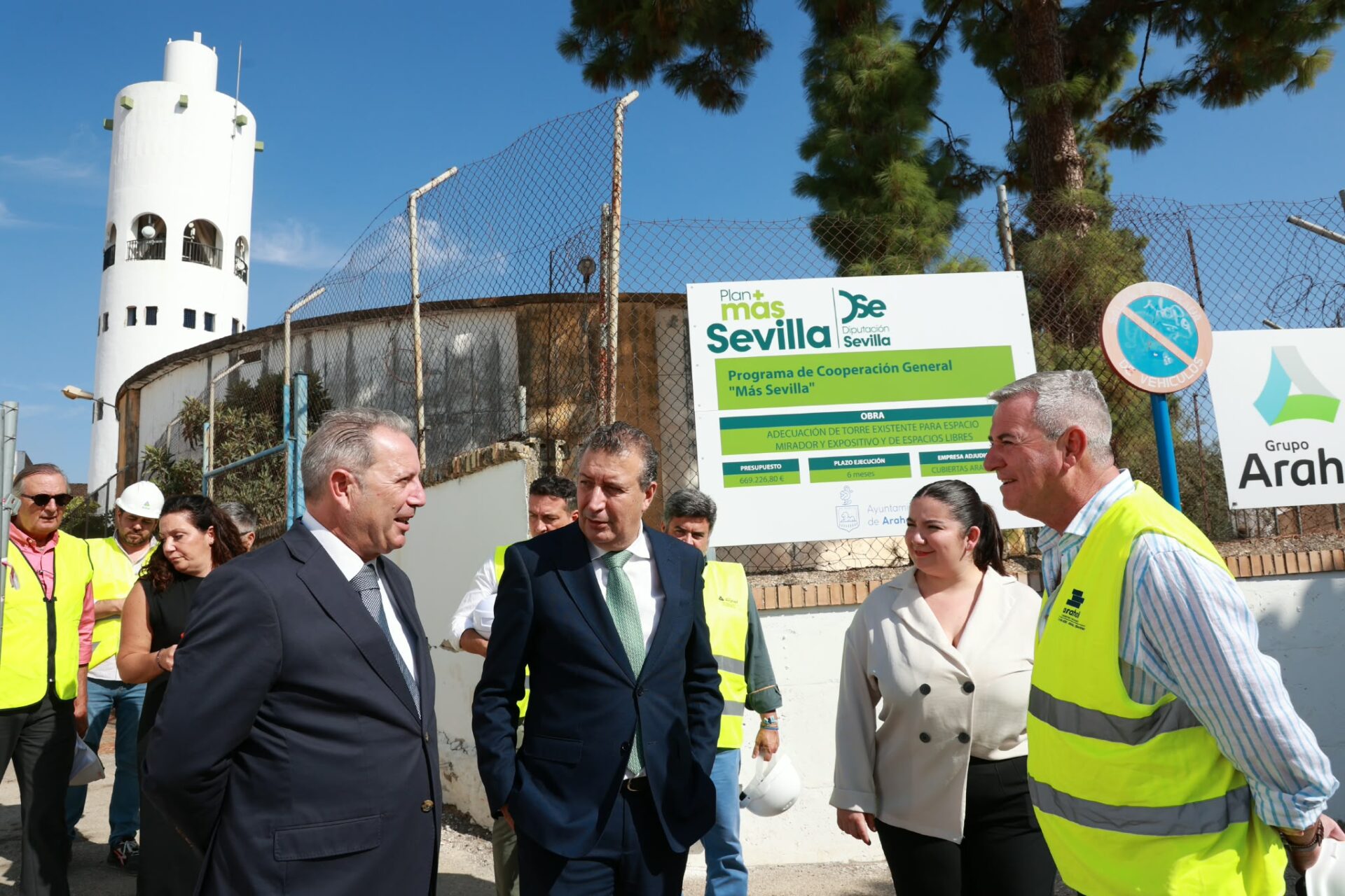 La Diputación de Sevilla supervisa la recuperación de la Torre del Agua de Arahal