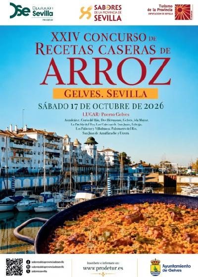 Gelves será el municipio anfitrión de la XXIV edición del Concurso de Recetas Caseras de Arroz de la Provincia de Sevilla