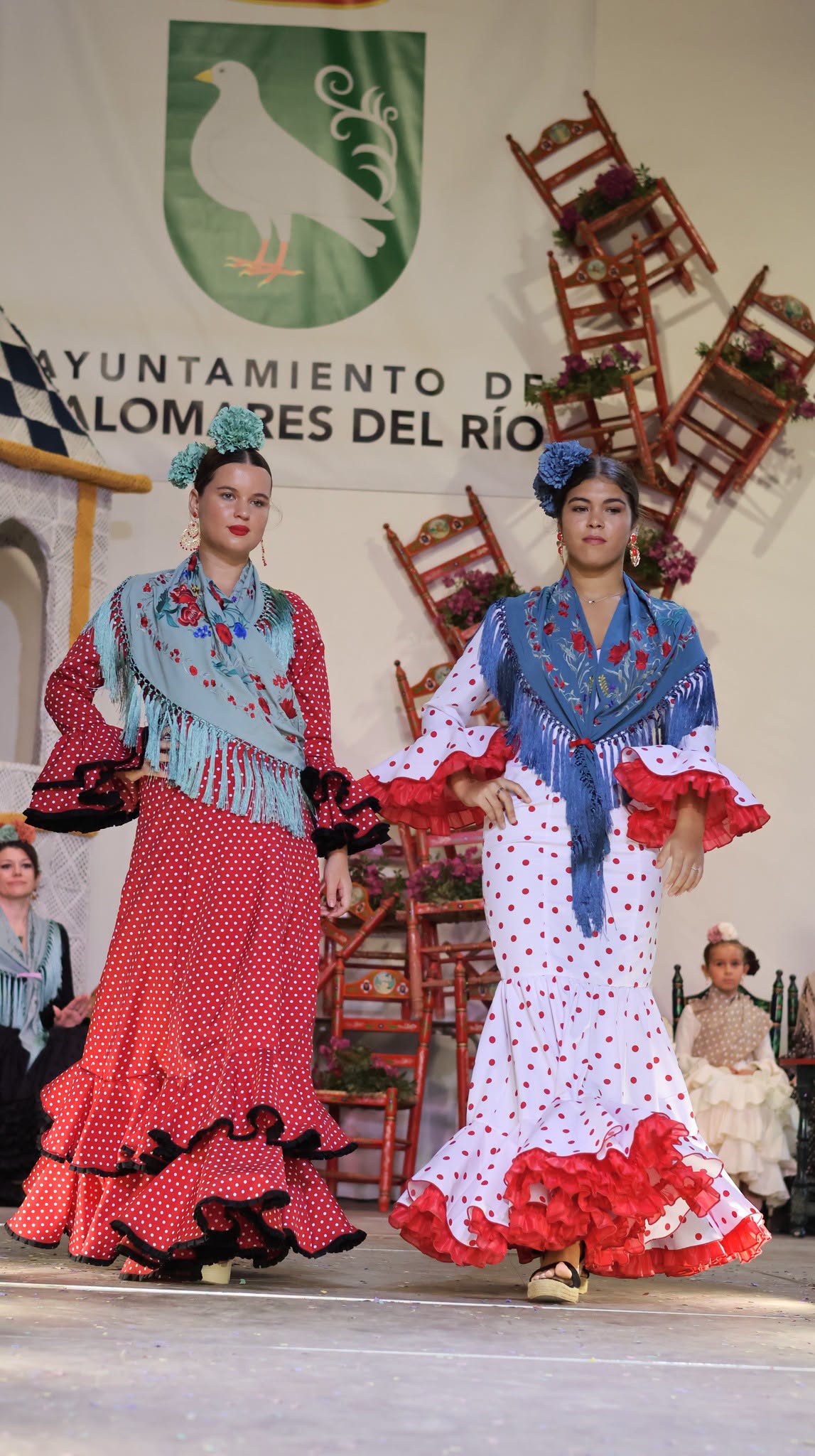 Pase de moda flamenca de Liberate by Aida Mendez en la IV Feria de la Moda de Palomares del Río