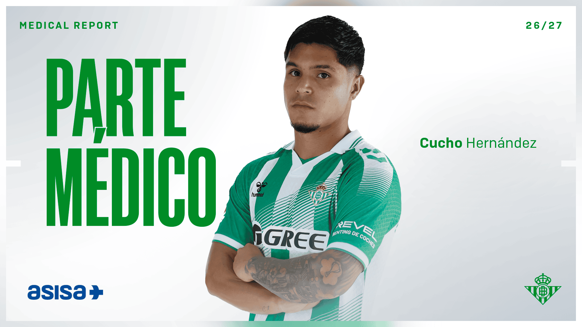 Parte médico de Cucho Hernández