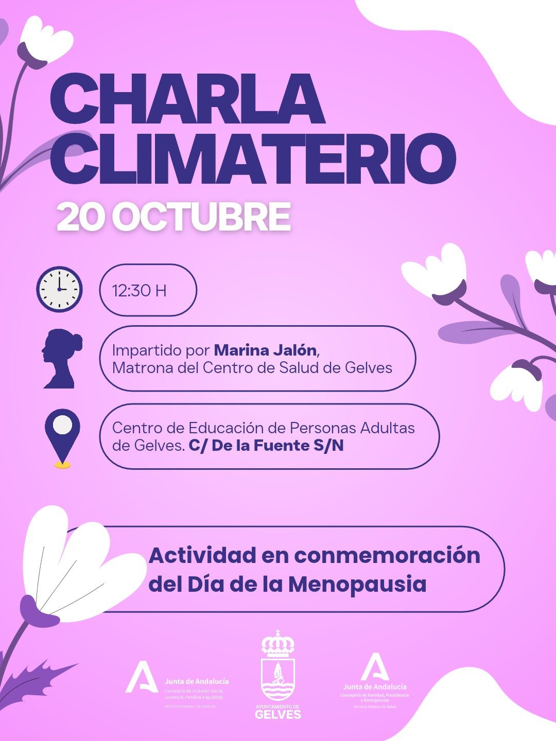 Gelves acoge una charla sobre el climaterio con motivo del Día Mundial de la Menopausia