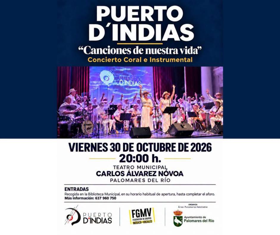 Puerto d’Indias llega a Palomares con su concierto «Canciones de nuestra vida»