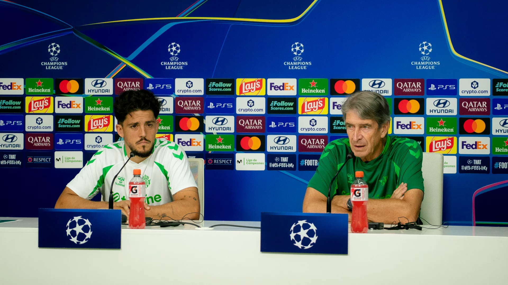 Rueda de prensa de Manuel Pellegrini y Pablo Fornals previa al Real Betis – Feyenoord