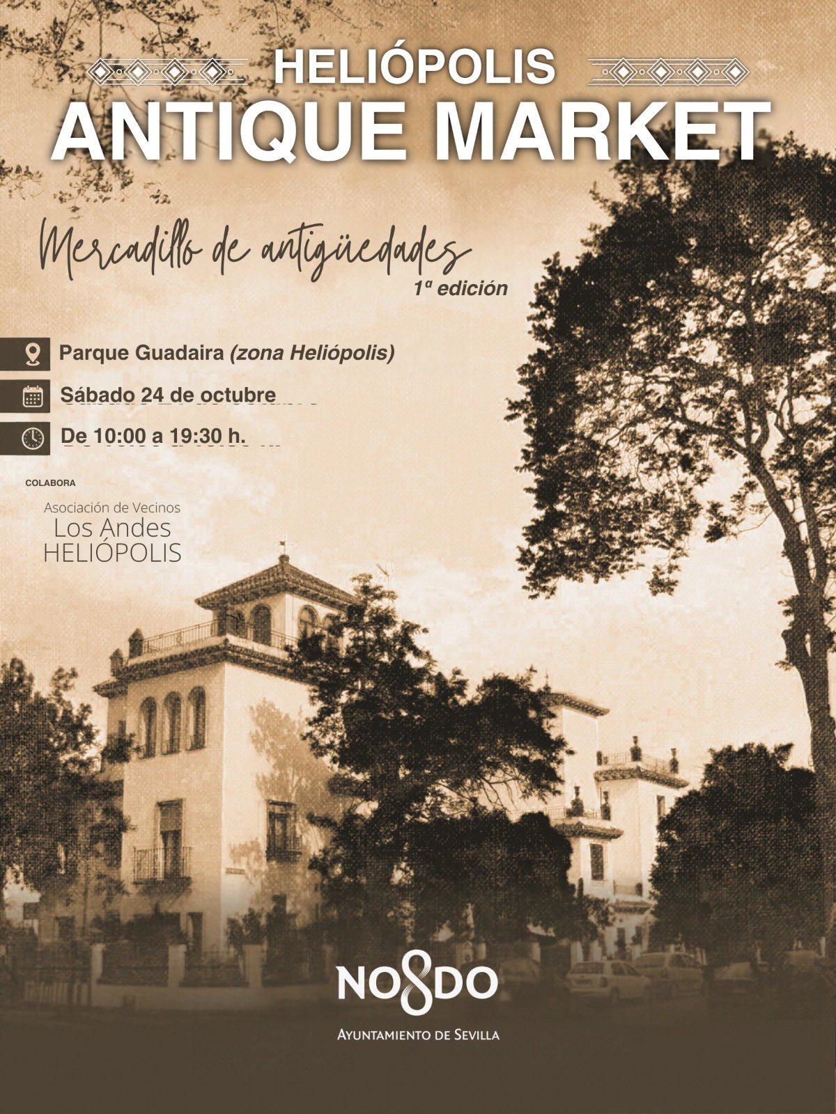 El Parque Guadaíra acoge este sábado el primer encuentro nacional de anticuarios ‘Heliópolis Antique Market’