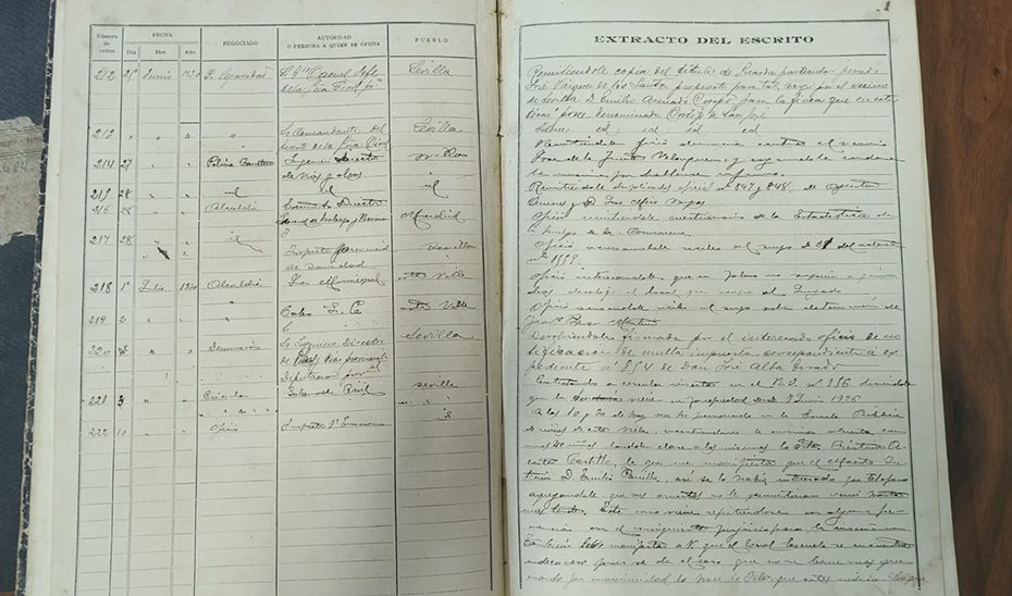 El Archivo Histórico Provincial de Sevilla rescata documentación de La Rinconada de los años 30