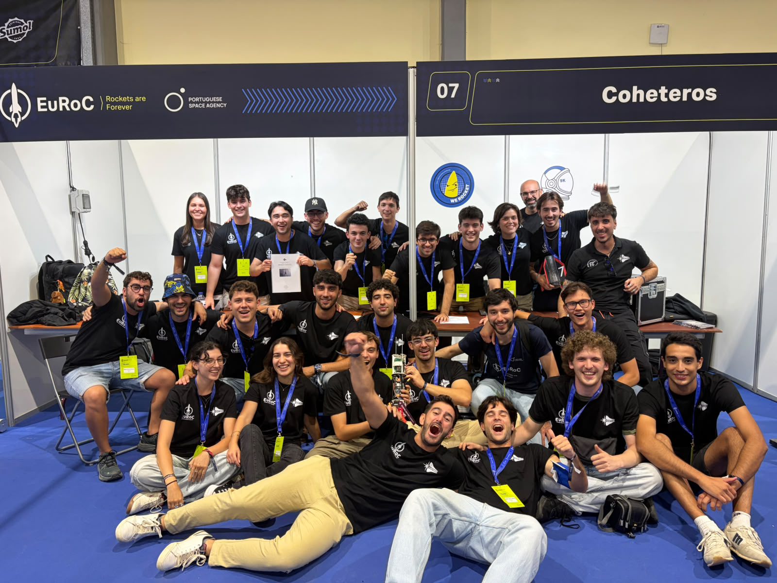 Coheteros US se sitúa entre los diez mejores equipos de la EuRoC 2026 en su primera participación