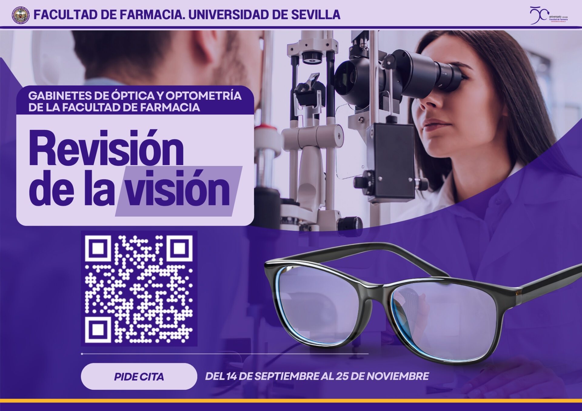 Campaña gratuita de revisión de la visión en la Facultad de Farmacia